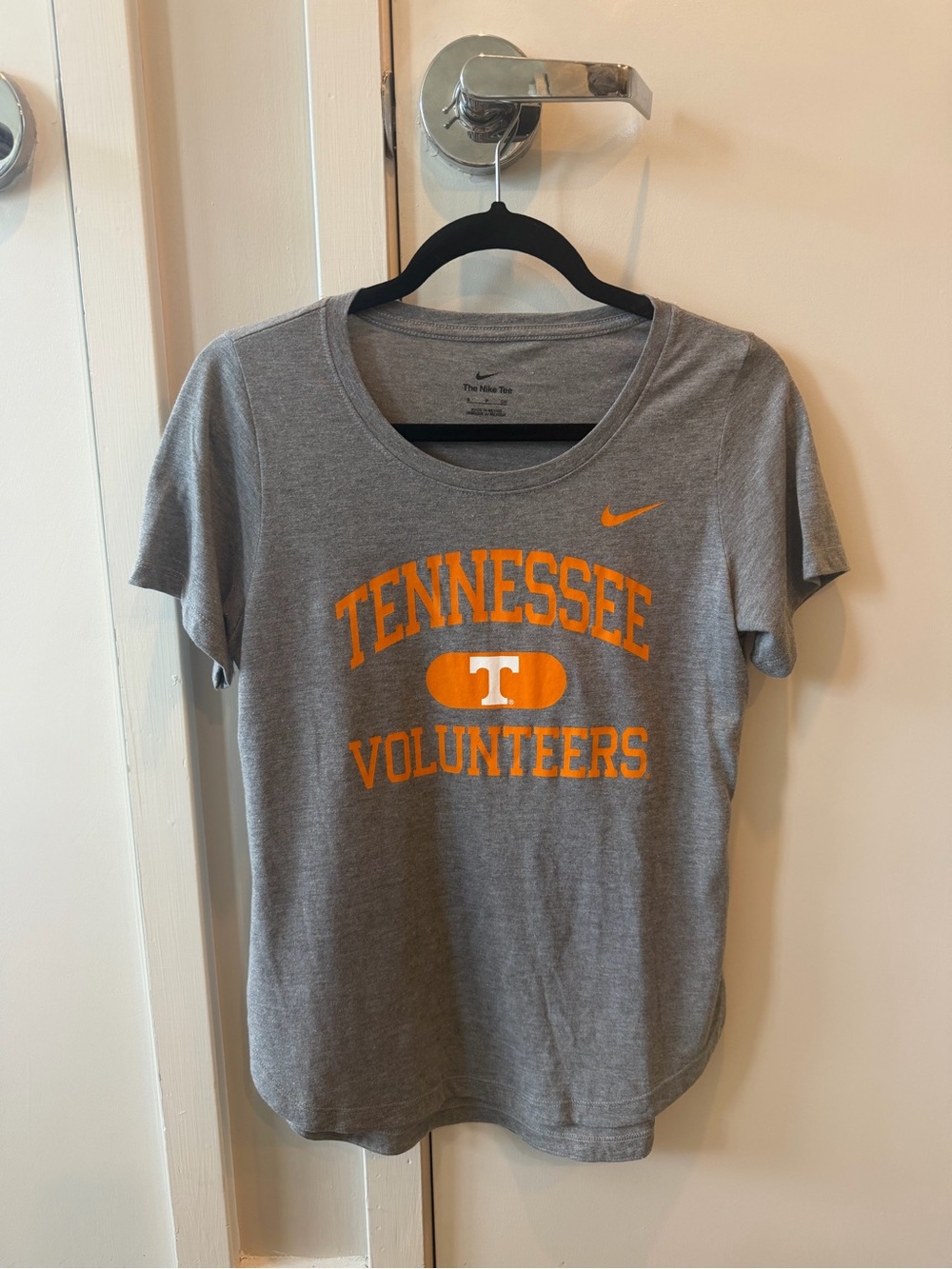 Nike Gray Tennessee Volunteers Short Sleeve Tee with Orange Logo